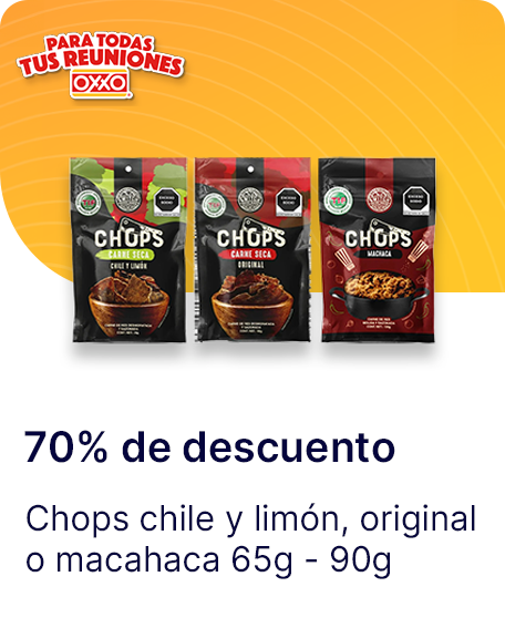 Chops chile y limon o original o macahaca 65g  90g