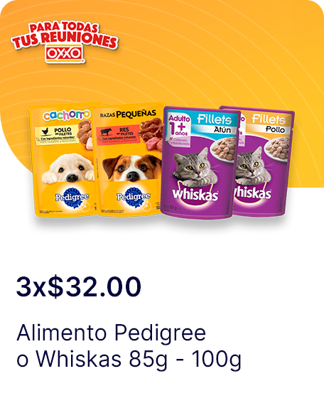 Alimento Pedigree o Whiskas 85g  100g
