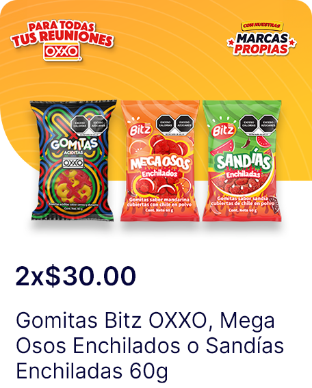 Gomitas Bitz XO o Mega Osos Enchilados o Sandias Enchiladas 60g
