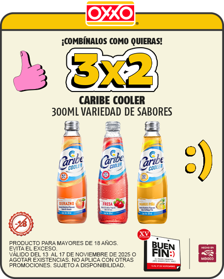 3 x 2 CARIBE COOLER 300ml Variedad de Sabores