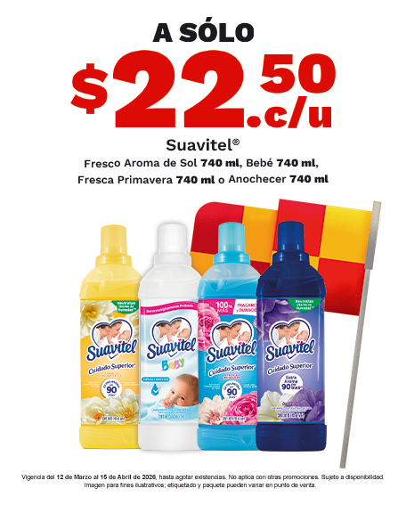 A sólo $22.50 c/u Suavitel