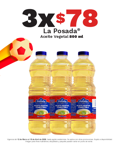 La Posada aceite vegetal 3x$78