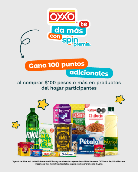 Gana 100 puntos adicionales al comprar $100 o más en productos del hogar participantes.