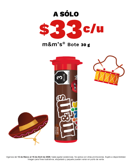 A solo $33 cada uno m&m´s