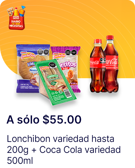 Lonchibon variedad hasta 200g + Coca Cola variedad 500ml