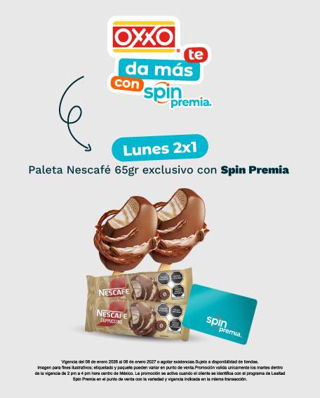 Paleta Nescafé 65gr. exclusivo con Spin Premia