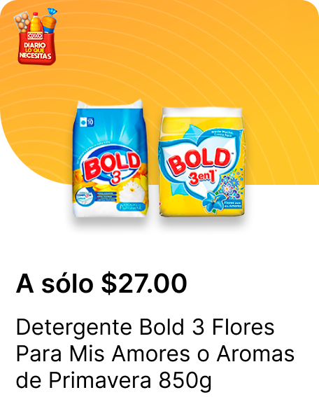 Detergente Bold 3 Flores Para Mis Amores o Aromas de Primavera 850g