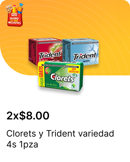Clorets Y Trident variedad 4s