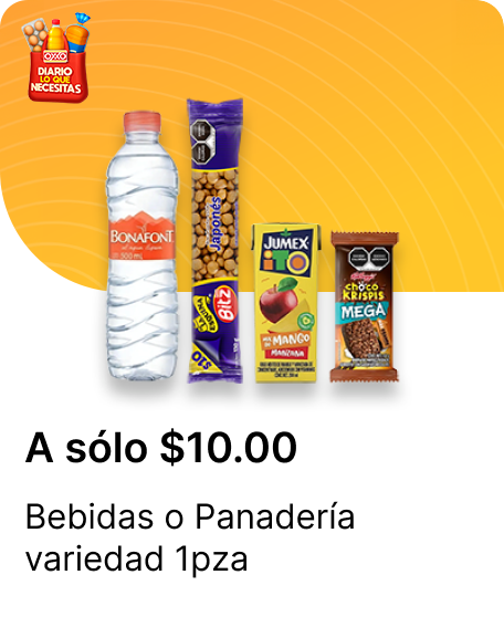 Bebidas o Panaderia variedad 1pza
