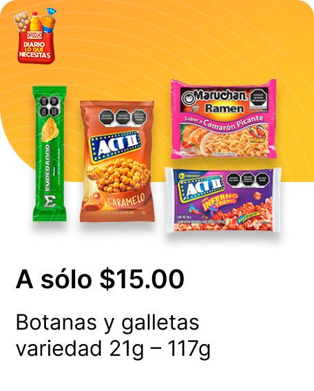 Botanas y galletas variedad 21g – 117g