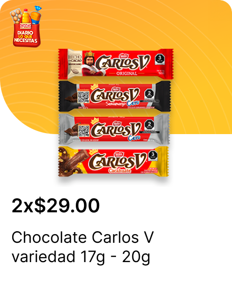 Chocolate Carlos V variedad 17g  20g