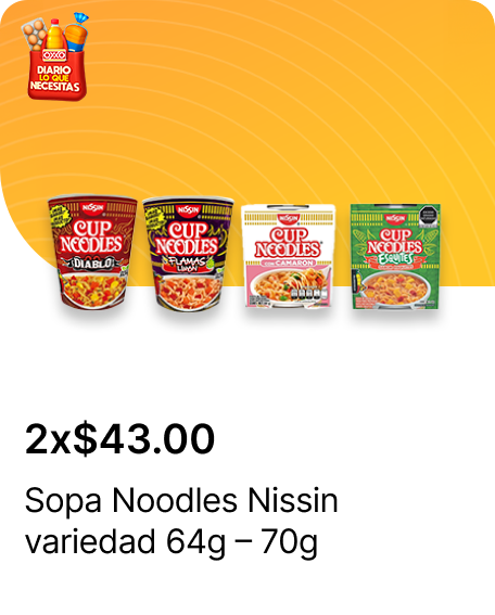 Sopa Noodles Nissin variedad 64g – 70g