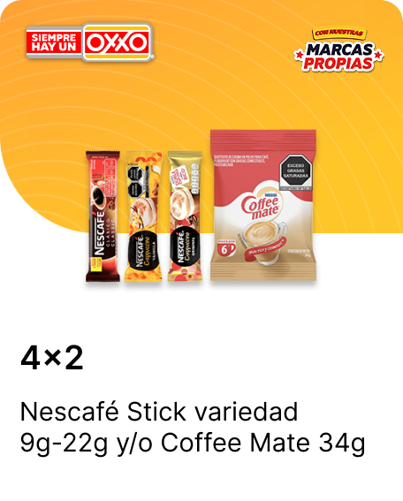 Nescafe Stick variedad 9g 22g o Coffee Mate 34g