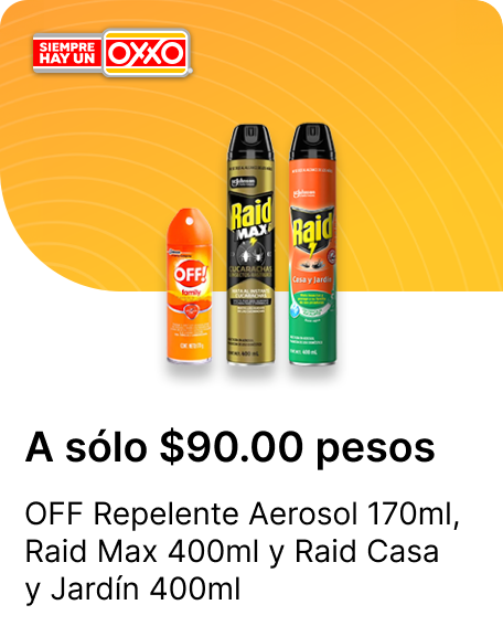 OFF Repelente Aerosol 170ml Raid Max 400ml y Raid Casa y Jardin 400ml