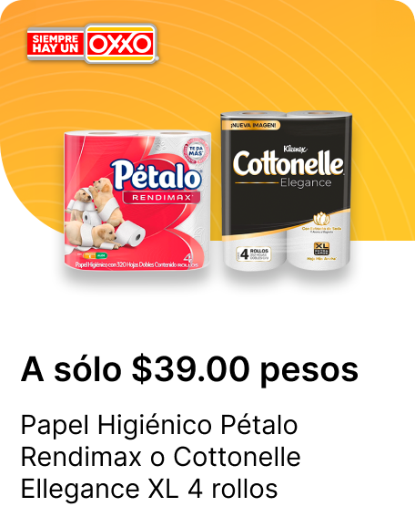 Papel Higienico Petalo Rendimax o Cottonelle Ellegance XL 4 rollos