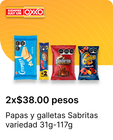 Papas y galletas Sabritas variedad 31g 117g