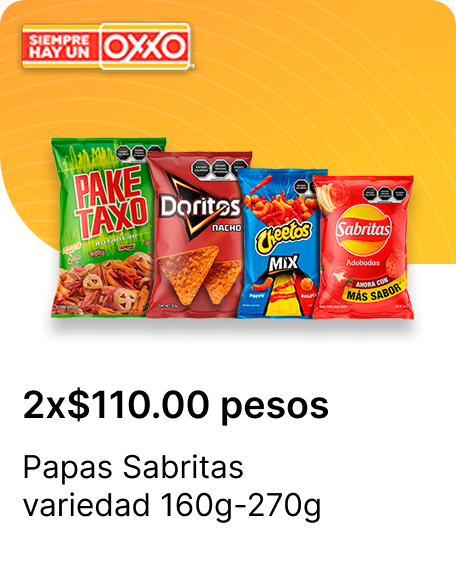 Papas Sabritas variedad 160g 270g