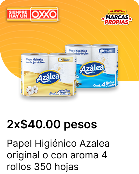 Papel Higienico Azalea original o con aroma 4 rollos 350 hojas