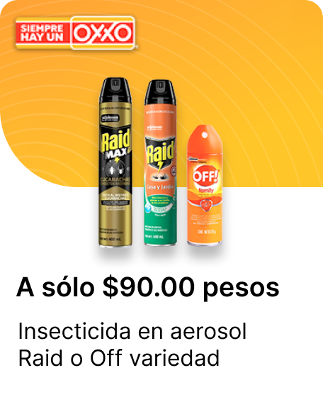 Insecticida en aerosol Raid o Off variedad
