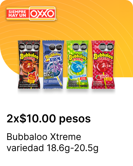 Bubbaloo Xtreme variedad 18.6g 20.5g