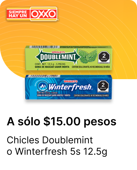 Chicles Doublemint o Winterfresh 5s 12.5g