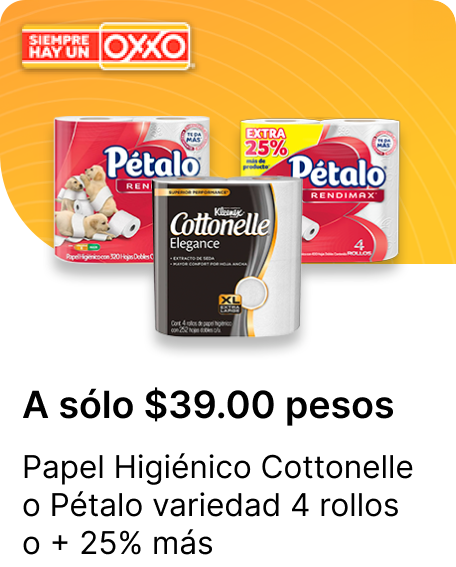 Papel Higienico Cottonelle o Petalo variedad 4 rollos o mas 25 por ciento mas
