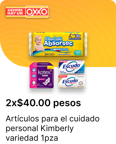Articulos para el cuidado personal Kimberly variedad 1pza