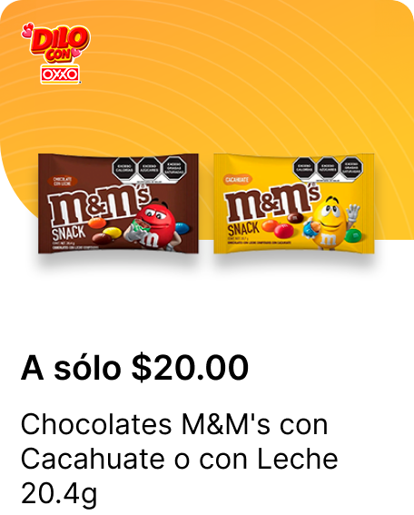 Chocolates M&Ms con Cacahuate o con Leche 20.4g