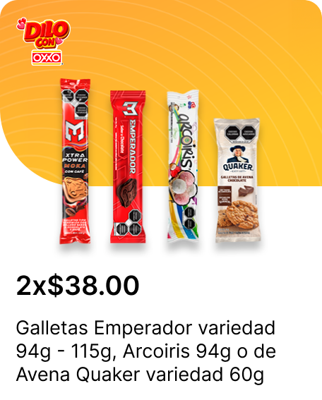 Galletas Arcoiris 94g o Emperador variedad 94g  115g o de Avena Quaker variedad 60g