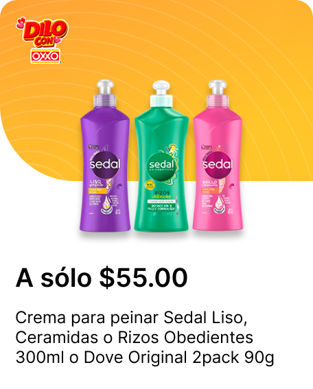 Crema para peinar Sedal Liso o Ceramidas o Rizos Obedientes 300ml o Dove Original 2pack 90g