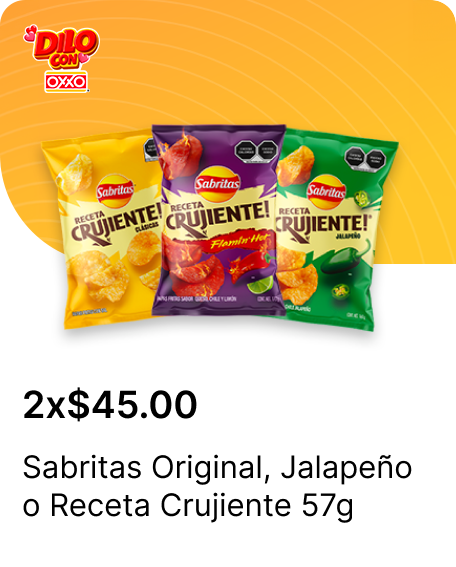Sabritas Original o Jalapeno o Receta Crujiente 57g