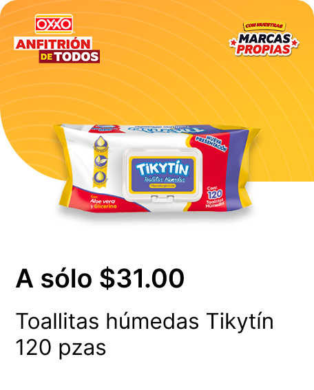 Toallitas humedas Tikytin 120 pzas