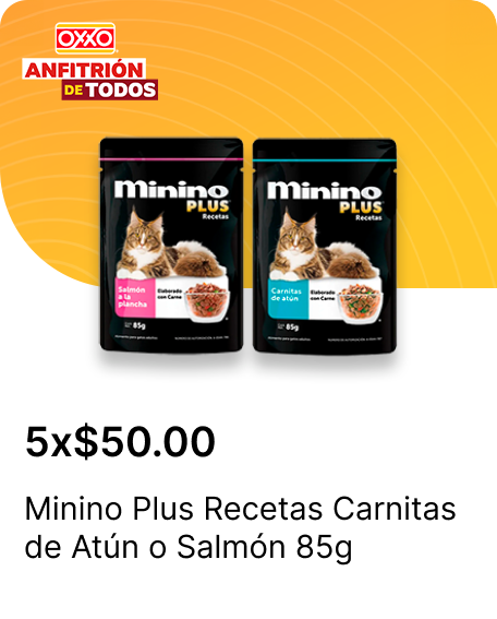 Minino Plus Recetas Carnitas de Atun o Salmon 85g