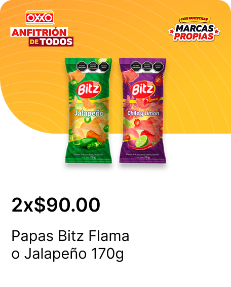 Papas Bitz Flama o Jalapeno 170g