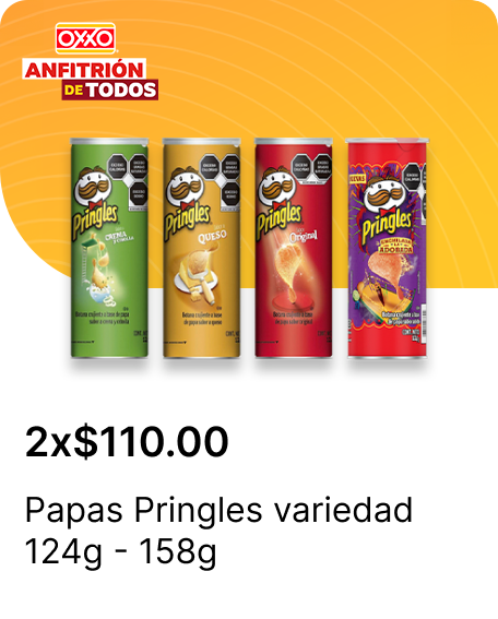 Papas Pringles variedad 124g  158g