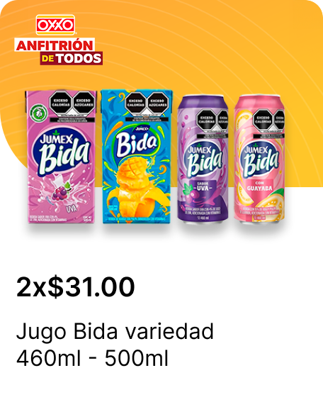 Jugo Bida variedad 460ml  500ml