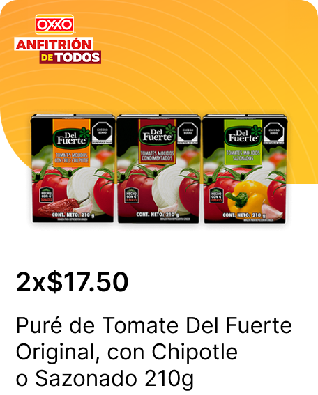 Pure de Tomate Del Fuerte Original o con Chipotle o Sazonado 210g