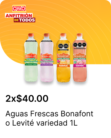Aguas Frescas Bonafont o Levite variedad 1L
