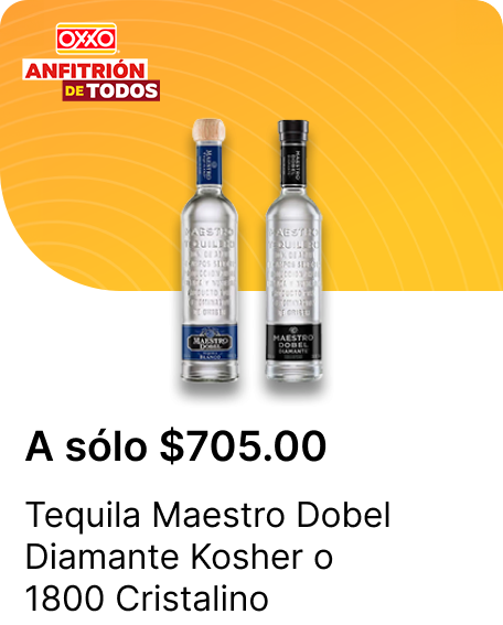 Tequila Maestro Dobel Diamante Kosher o 1800 Cristalino