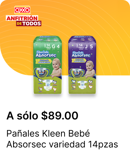 Panales Kleen Bebe Absorsec variedad 14pzas