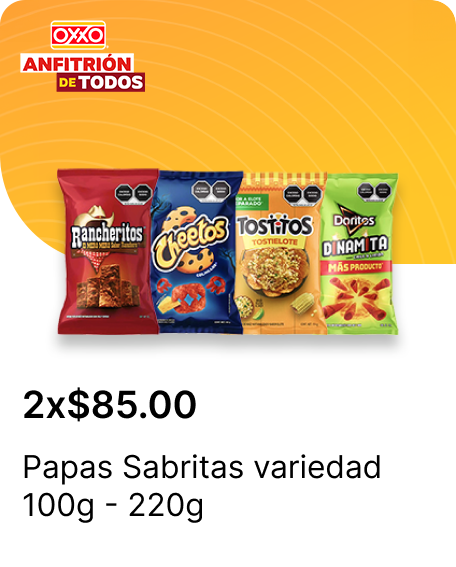 Papas Sabritas variedad 100g  220g