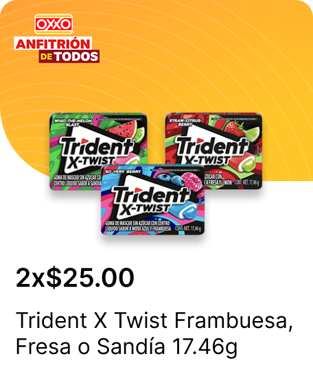 Trident X Twist Frambuesa o Fresa o Sandia 17.46g