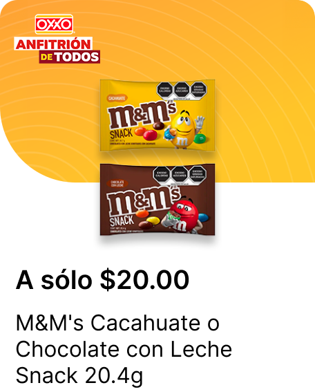 M&Ms Cacahuate o Chocolate con Leche Snack 20.4g 