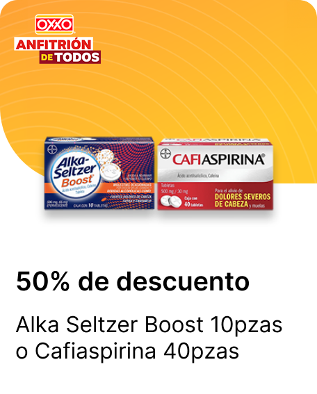 Alka Seltzer Boost 10pzas o Cafiaspirina 40pzas