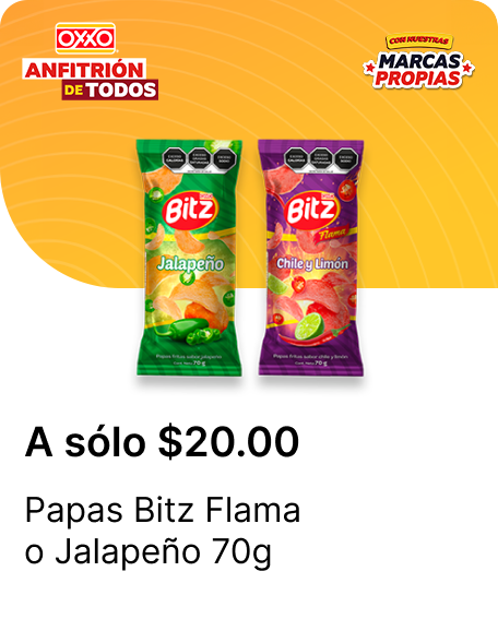 Papas Bitz Flama o Jalapeno 70g