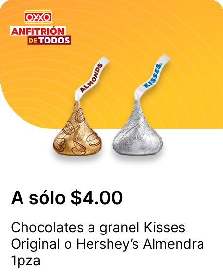 Chocolates a granel Kisses Original o Hersheys Almendra 1pza