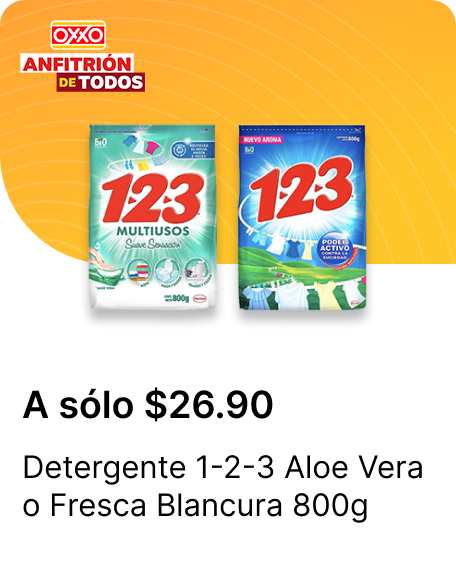 Detergente 123 Aloe Vera o Fresca Blancura 800g
