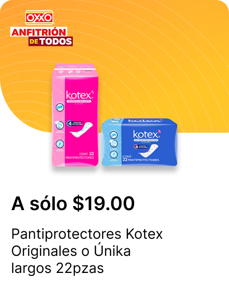 Pantiprotectores Kotex Originales o Unika largos 22pzas