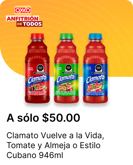 Clamato Vuelve a la Vida o Tomate y Almeja o Estilo Cubano 946ml