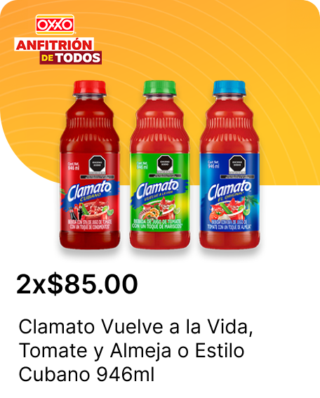 Clamato Vuelve a la Vida o Tomate y Almeja o Estilo Cubano 946ml
